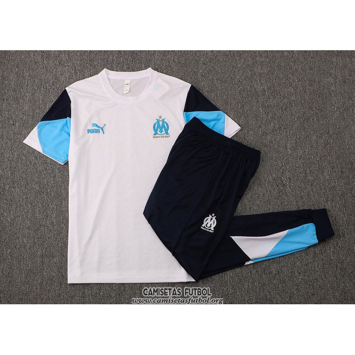 Chandal del Olympique Marsella Manga Corta 2021/2022 Blanco